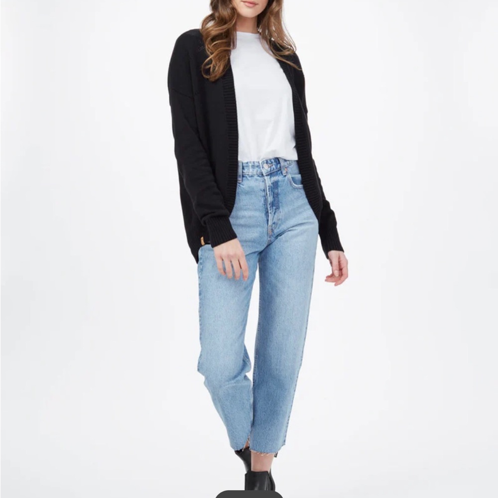 NWOT Tentree Women's Classic Black Cardigan  XL - Picture 2 of 11